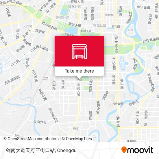 剑南大道天府三街口站 map
