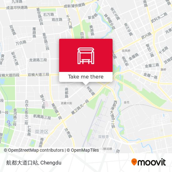 航都大道口站 map