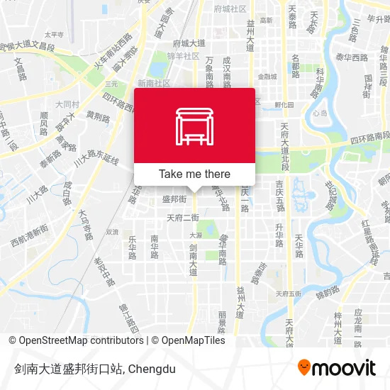 剑南大道盛邦街口站 map