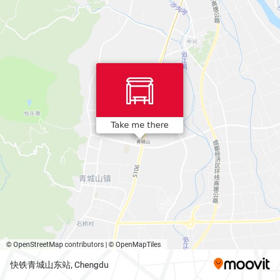 快铁青城山东站 map