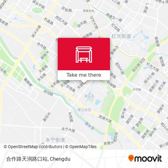 合作路天润路口站 map