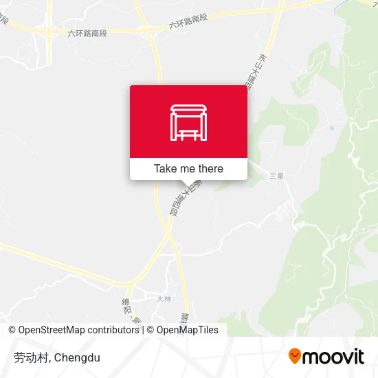 劳动村 map