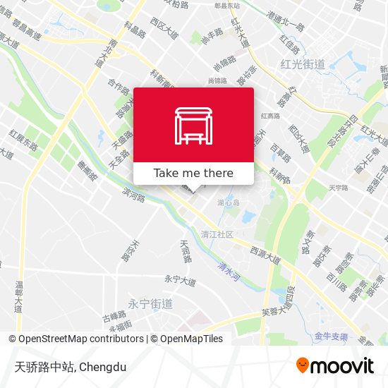 天骄路中站 map