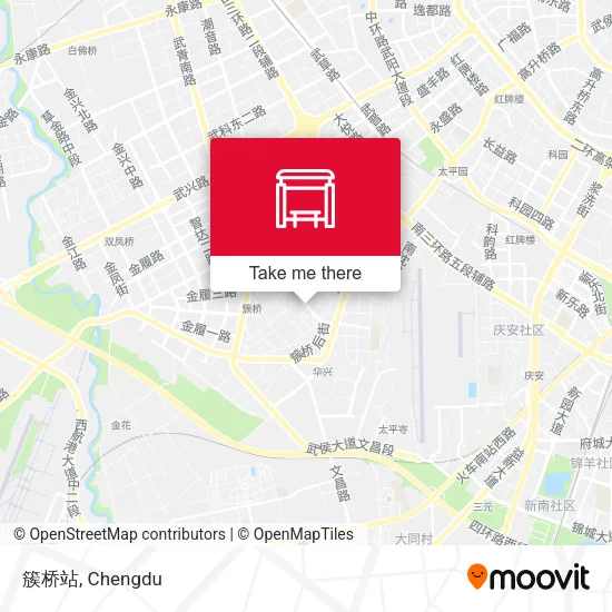 簇桥站 map