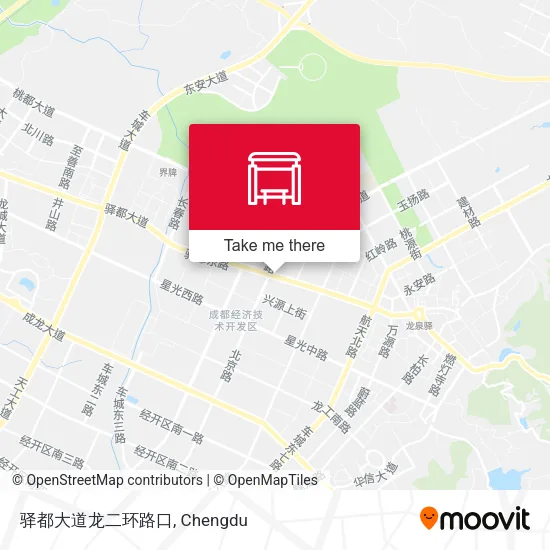 驿都大道龙二环路口 map