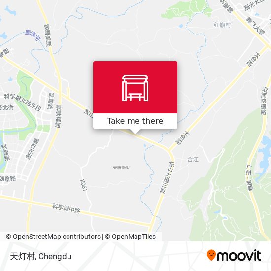 天灯村 map