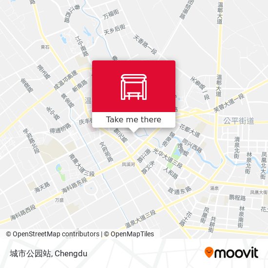 城市公园站 map