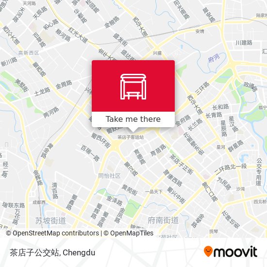 茶店子公交站 map