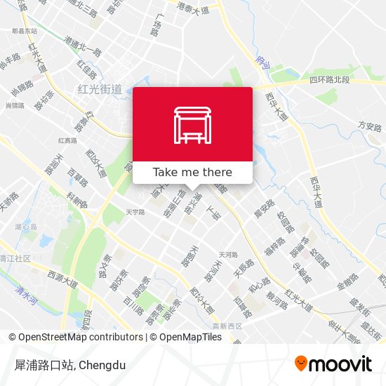 犀浦路口站 map