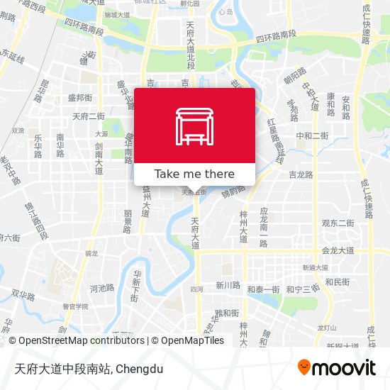 天府大道中段南站 map
