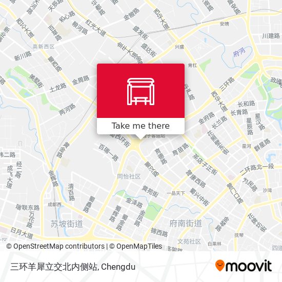 三环羊犀立交北内侧站 map