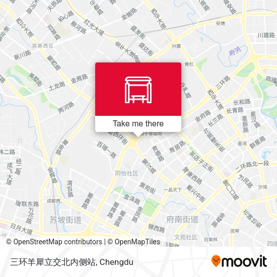三环羊犀立交北内侧站 map