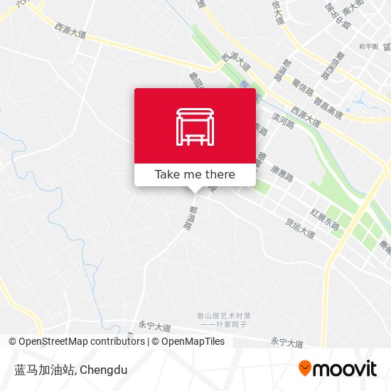 蓝马加油站 map