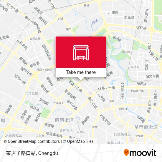茶店子路口站 map