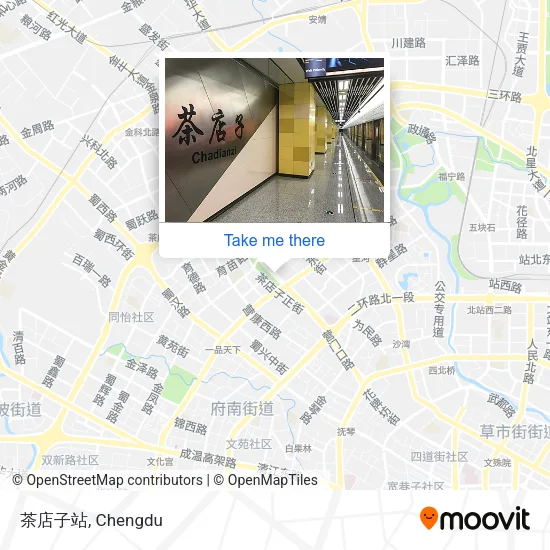 茶店子站 map
