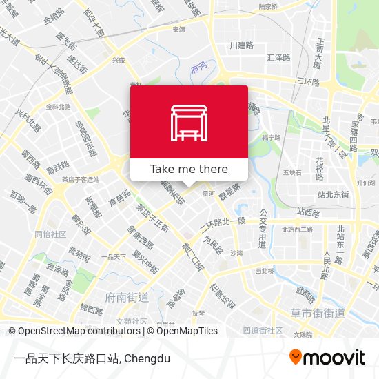 一品天下长庆路口站 map