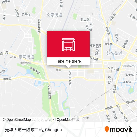 光华大道一段东二站 map