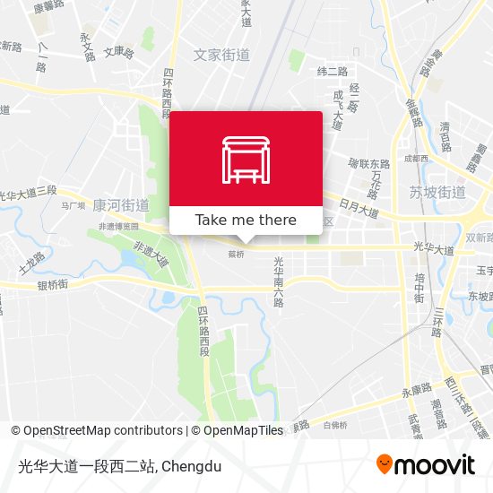 光华大道一段西二站 map