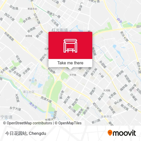 今日花园站 map