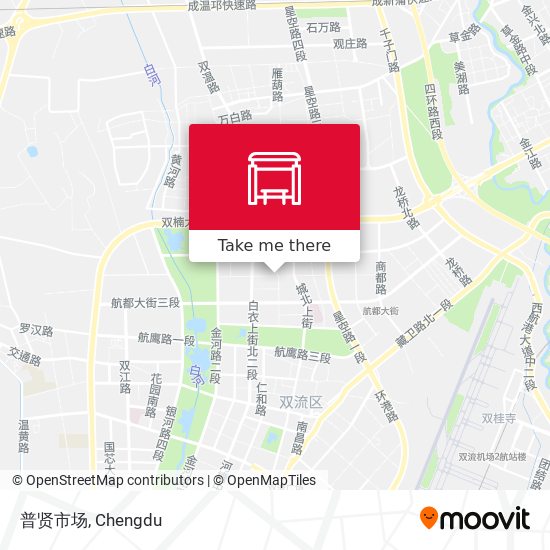 普贤市场 map
