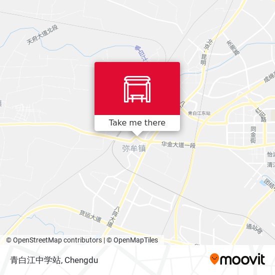 青白江中学站 map