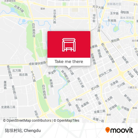 陆坝村站 map