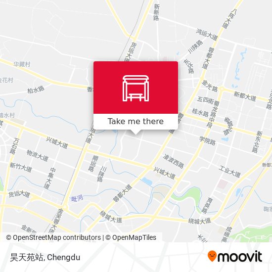 昊天苑站 map