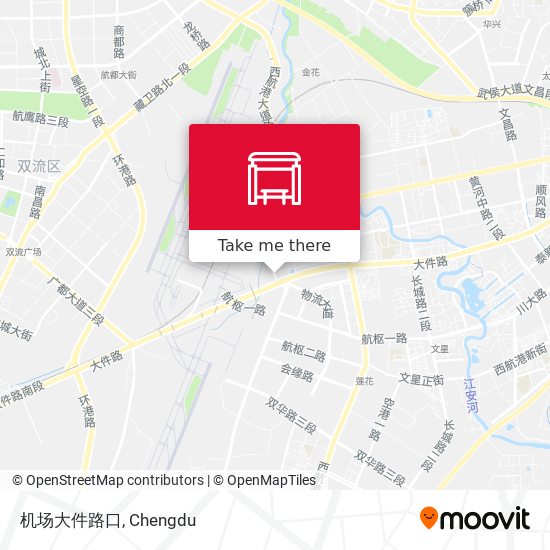 机场大件路口 map