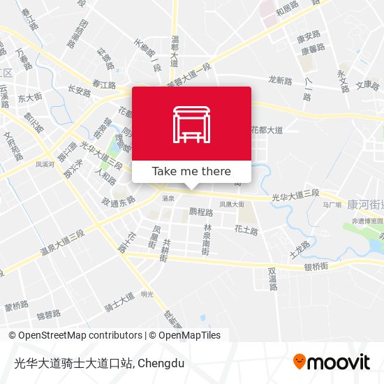 光华大道骑士大道口站 map