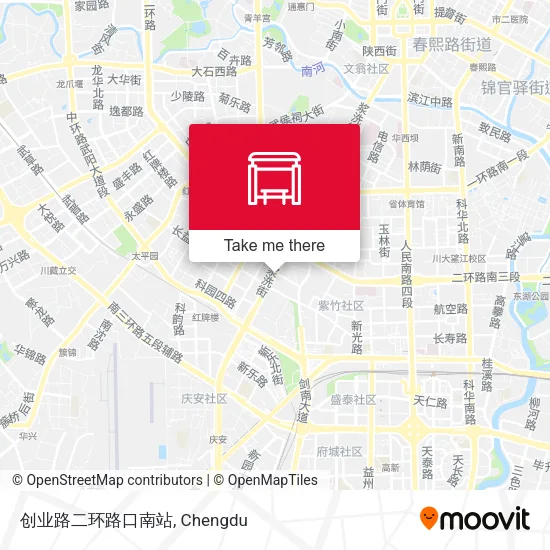 创业路二环路口南站 map