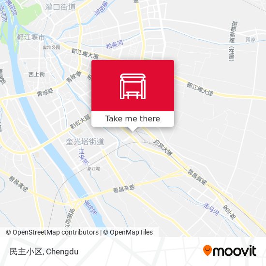 民主小区 map