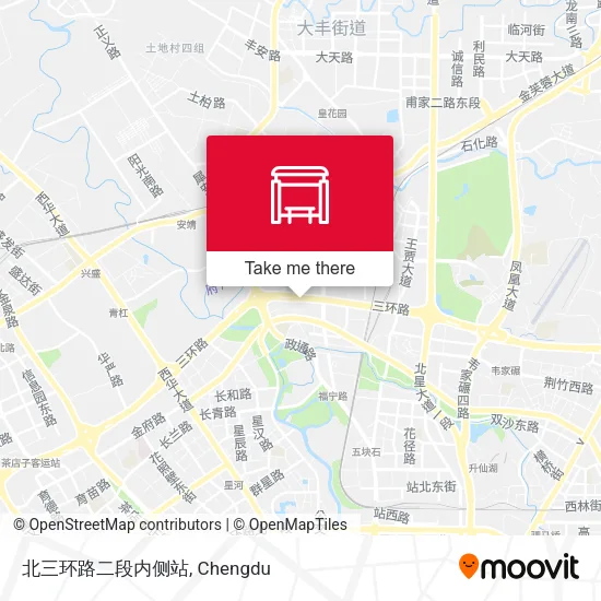 北三环路二段内侧站 map