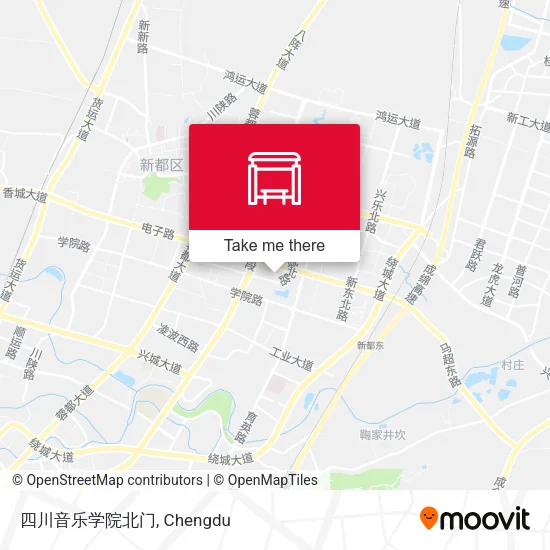 四川音乐学院北门 map