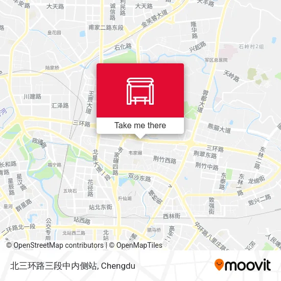 北三环路三段中内侧站 map