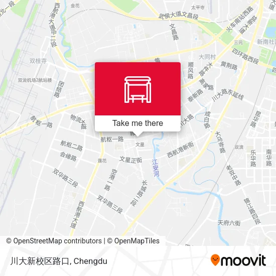 川大新校区路口 map