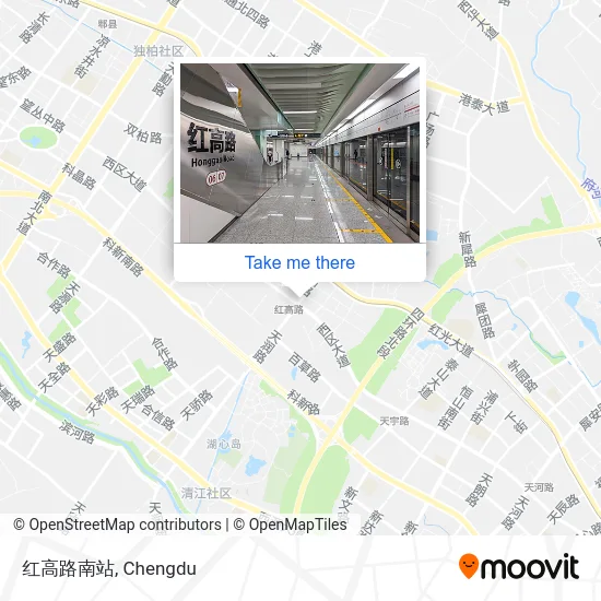 红高路南站 map