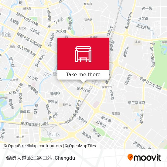 锦绣大道岷江路口站 map