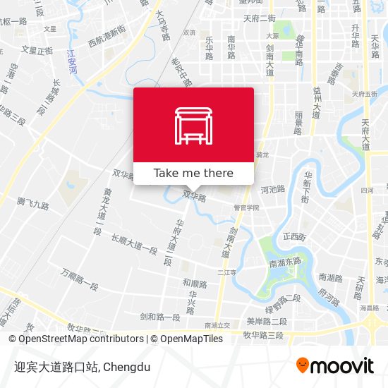 迎宾大道路口站 map