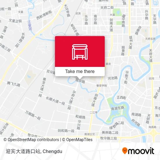 迎宾大道路口站 map