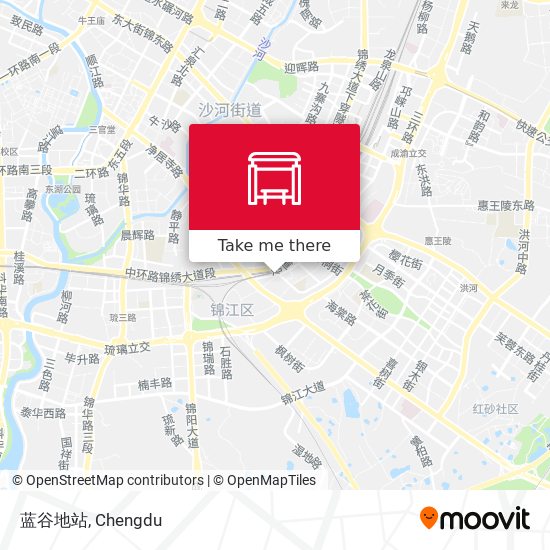 蓝谷地站 map