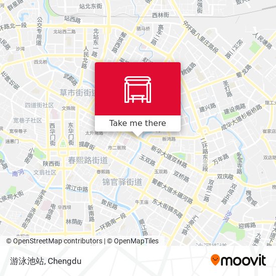 游泳池站 map