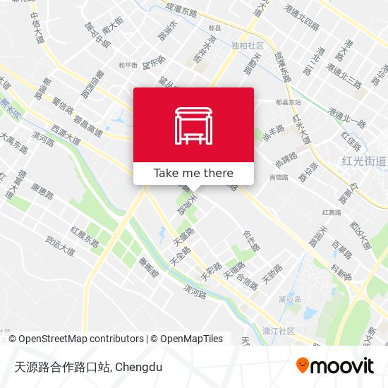 天源路合作路口站 map