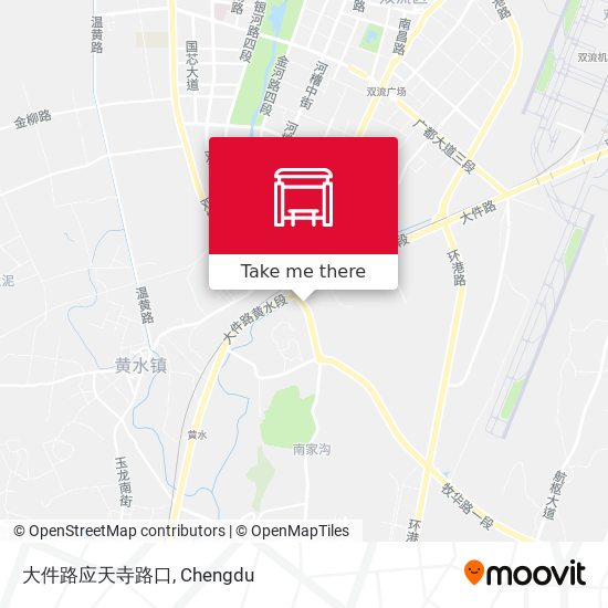 大件路应天寺路口 map
