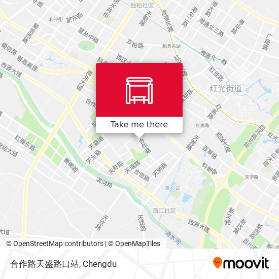 合作路天盛路口站 map
