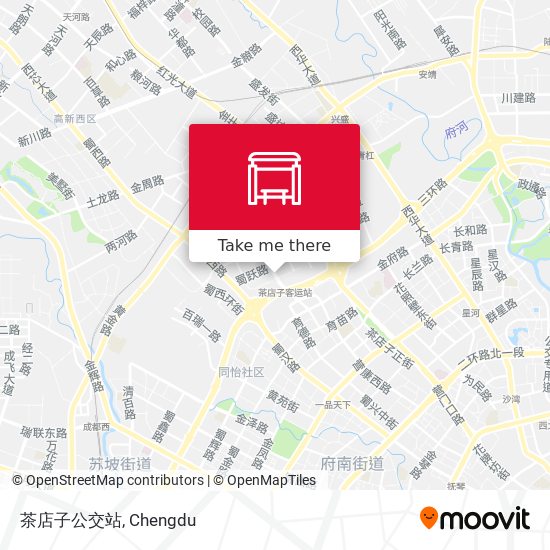 茶店子公交站 map