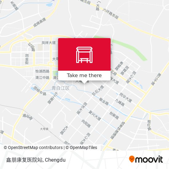 鑫朋康复医院站 map