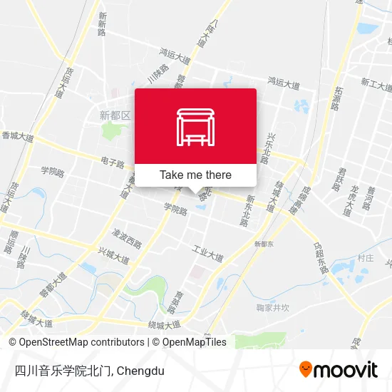 四川音乐学院北门 map
