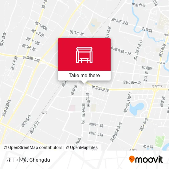 亚丁小镇 map