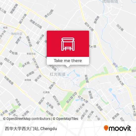 西华大学西大门站 map