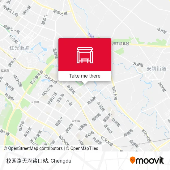 校园路天府路口站 map